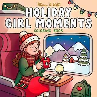 Holiday Girl Moments 40 Desenhos de Natal para Colorir FOLHAS SOLTAS + Acetato NÃO VAI ENCADERNADO em Oferta na Shopee