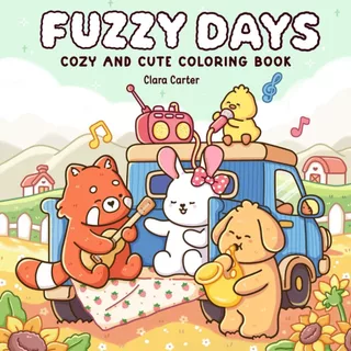 Fuzzy Days 45 Desenhos para colorir FOLHAS SOLTAS + Acetato NÃO VAI ENCADERNADO em Oferta na Shopee