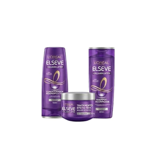 Kit L'oréal Paris Colágeno Lifter Shampoo + Condicionador + Tratamento em Oferta na Shopee