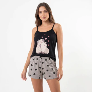 Pijama Baby Doll Short Feminino Linha Premium Confortável Verão Dormir Fresquinho Promoção em Oferta na Shopee
