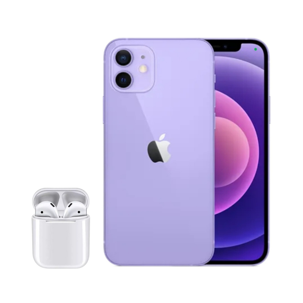 Vitrine Apple Iphone 12 Lilas 128gb Camera dupla 12MPx + Fone de