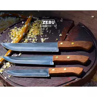 Faca Cz Inox Doméstica Cozinha Churrasco Original Zebu Barretos