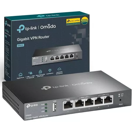 Roteador Load Balance TP LINK VPN Multi Wan Gigabit Safestream TL ER605
