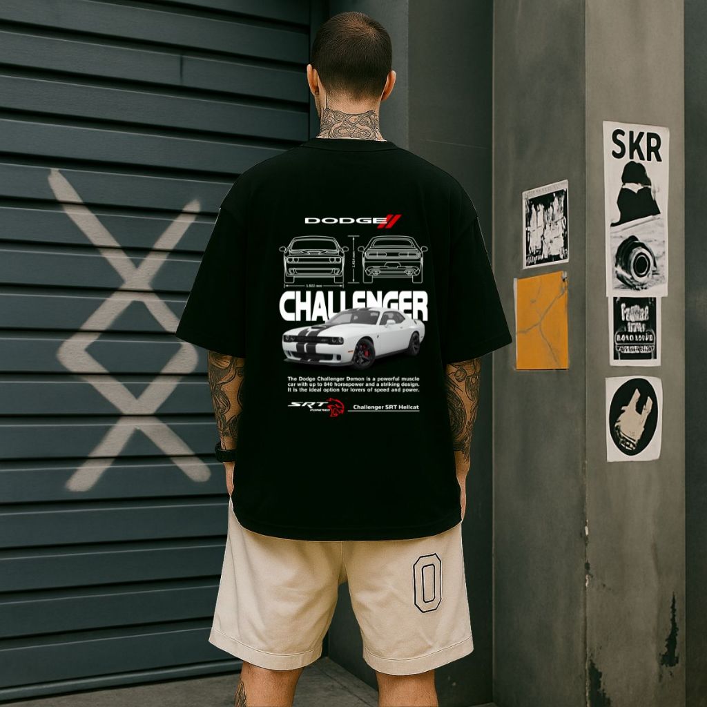 Camiseta Camisa Blusa Masculina Dodge Challenger Moda Casual Básica 100 ...