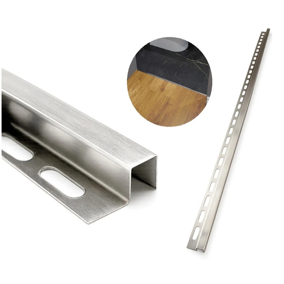 Perfil P Filete soleira Piso Em Inox 304 Escovado 1 Metro | Shopee Brasil