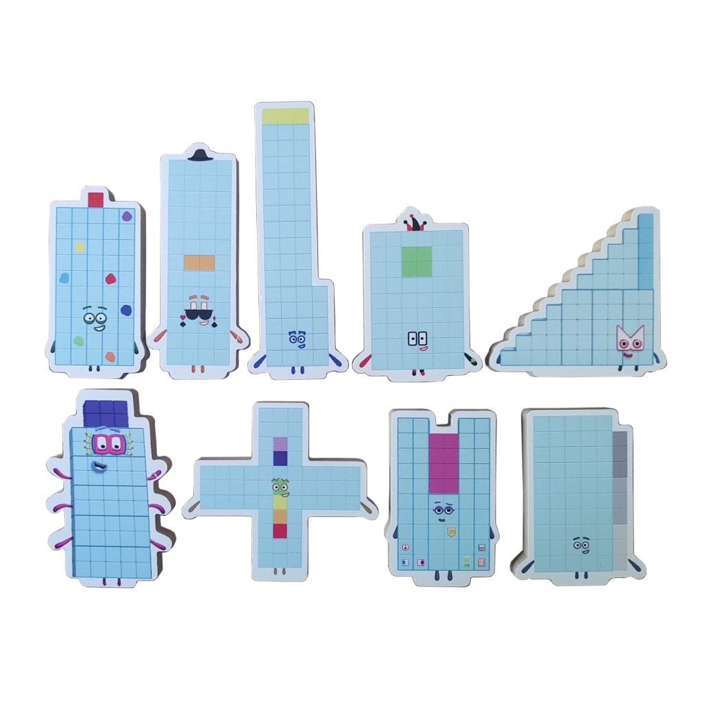 Numberblocks Personagens 51 ao 59 em madeira | Shopee Brasil