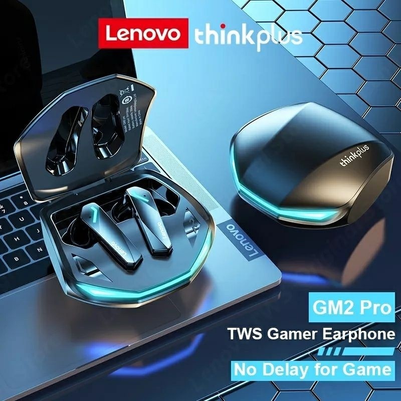 Fone De Ouvido Gamer Sem Fio Lenovo GM2 PRO Bluetooth 5.3 Com Microfone