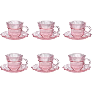 Jogo De Xicara e Pires Lynx Rose 100ml 12 Pcs em Oferta na Shopee