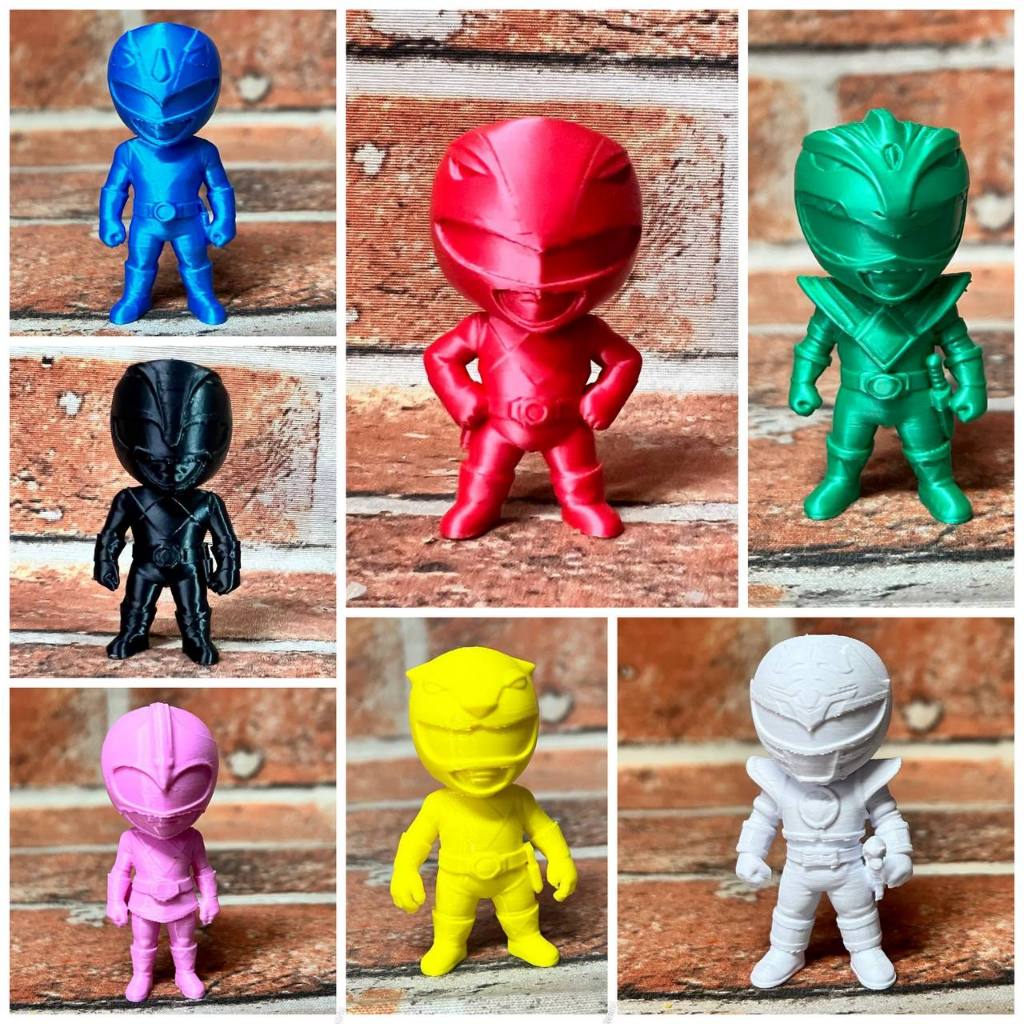 Kit Mini Power Rangers Mighty Morphin Colecionável Impressão 3D ...