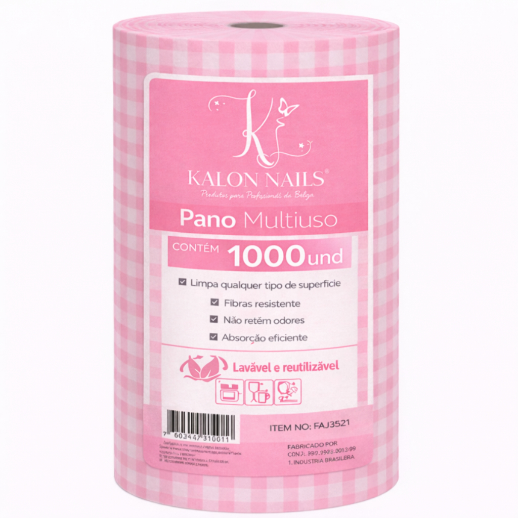 Toalha Descartável Manicure Rolo 1000 Unidades Pano Limpeza