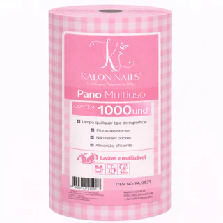 Toalha Descartável Manicure Rolo 1000 Unidades Pano Limpeza