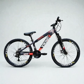 Mountain Bike Vikingx Tuff25 Aro 26 13 21v Freios De Disco Mecânico Cor Roxo/laranja em Oferta na Shopee