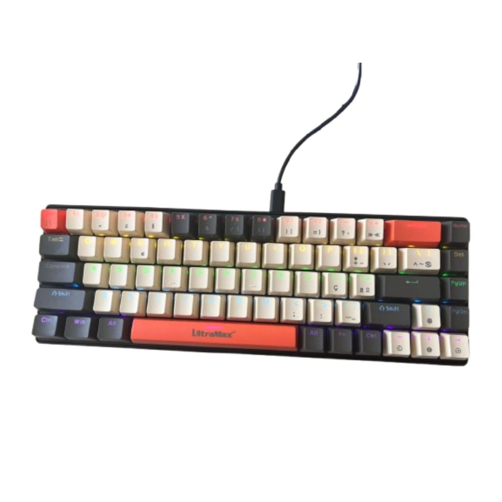 Teclado De Escritório Com 68 Teclados Mecânicos Switch Vermelho