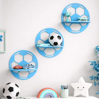 Kit 3 Nichos Prateleira Bola Futebol Para Bebê Infantil Quarto e Sala em Oferta na Shopee