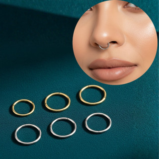 Piercing Argola Lisa de Nariz Minimalista Aço Cirúrgico Argolinha Delicado Anti Alérgico (Vários Tamanhos)