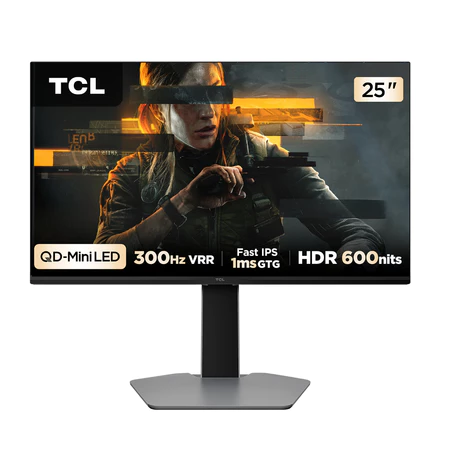 Monitor Gamer TCL 25 Polegadas QLED Mini LED Full HD G64 300Hz 1ms (GtG) Freesync HDR 600 Nits 25G64
