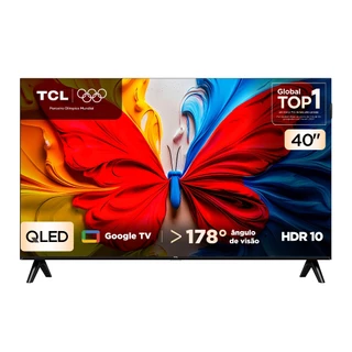 Smart TV TCL 40 Polegadas Full HD QLED S5K WiFi Bluetooth Google TV 2 HDMI HDR10 Dolby Audio 40S5K em Oferta na Shopee