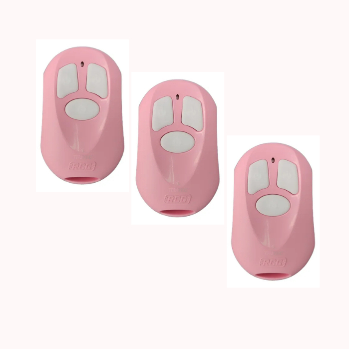 KIT 3 CONTROLES REMOTO TX COMMAND ROSA 433MHZ (RCG) | Shopee Brasil