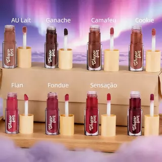 Lip Tint Fenzza Choco Fun - Gloss Labial + Cores Ganache, Flan, Fondue FZ20085 em Oferta na Shopee
