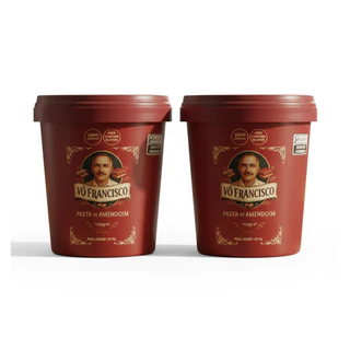 Pasta de amendoim 1,01kg integral Vo Francisco - 2 unidades de 1,01kg