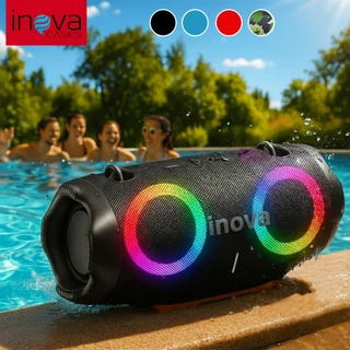 INOVA Caixa de som Bluetooth Portátil Com Led RGB Portátil FM USB TWS 20W Para Praia, Festa ou Viagem em Oferta na Shopee