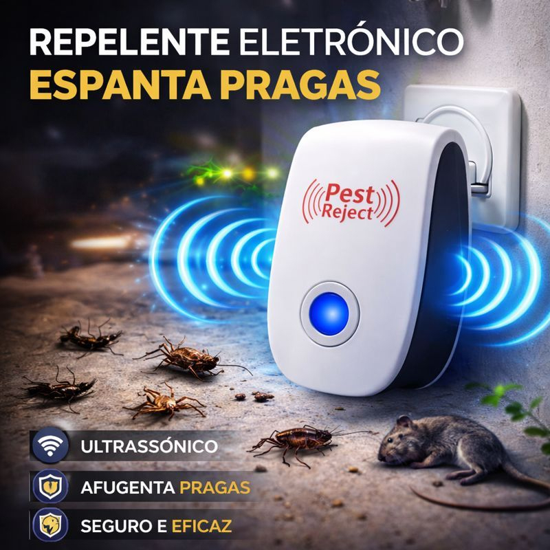 Repelente Eletrônico Ultrassônico Mosca Pernilongos Baratas Morcegos ...