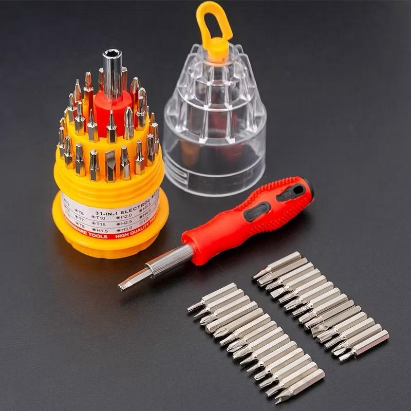 Kit Jogo de Chaves 31 Cabeças Precisão Fenda Torx Philips Conserto Celular Tablet Notebook