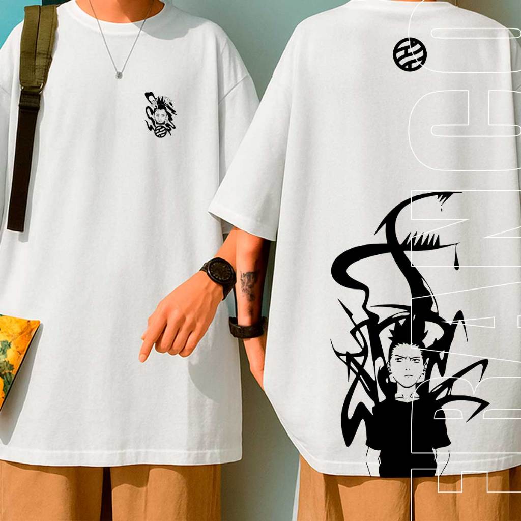 Camiseta Oversized Anime Kunai Shikamaru Ninja Sombras Camisa