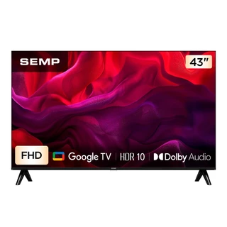 Smart TV Semp 43 Polegadas LED Full HD S42 WiFi Bluetooth Google TV 2 HDMI HDR10 Dolby Audio 43S42 em Oferta na Shopee