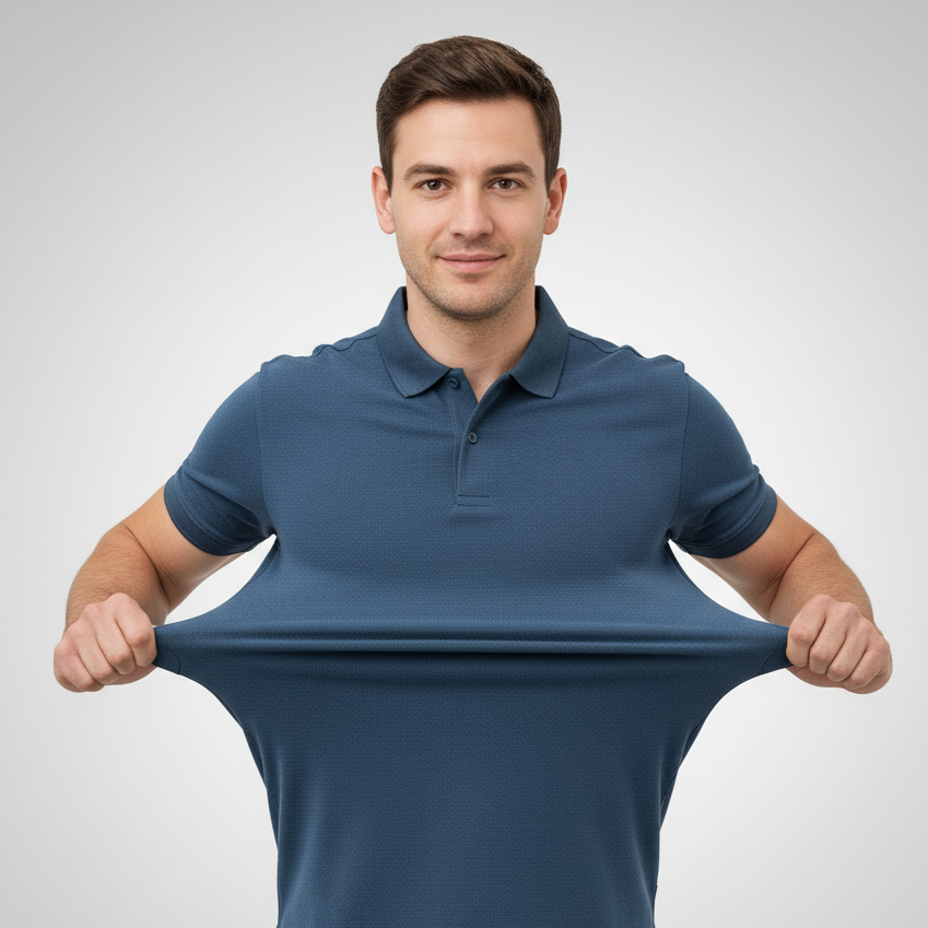 Camisa Polo Dry Fit Slim Tecido Gelado Premium Elastano Não Amassa ...