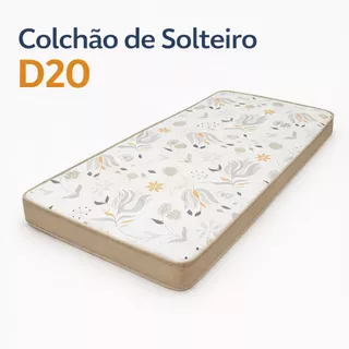 Colchão 100% Espuma Solteiro D20 Ortopédico 1,88x88x12cm Durável Acabamento PREMIUM - Envio Imediato em Oferta na Shopee