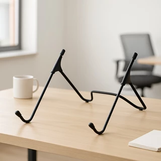 Suporte Para Notebook Compacto Leve Ergonômico Regulável Aço Preto PX12