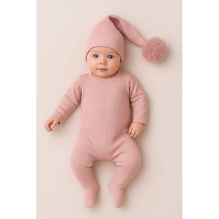 pijama bebê inverno com touca em Oferta na Shopee