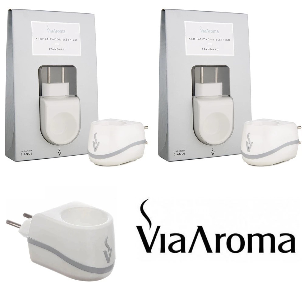 2 Aromatizador Difusor de Ambiente Elétrico Standard Via Aroma Branco | Shopee Brasil