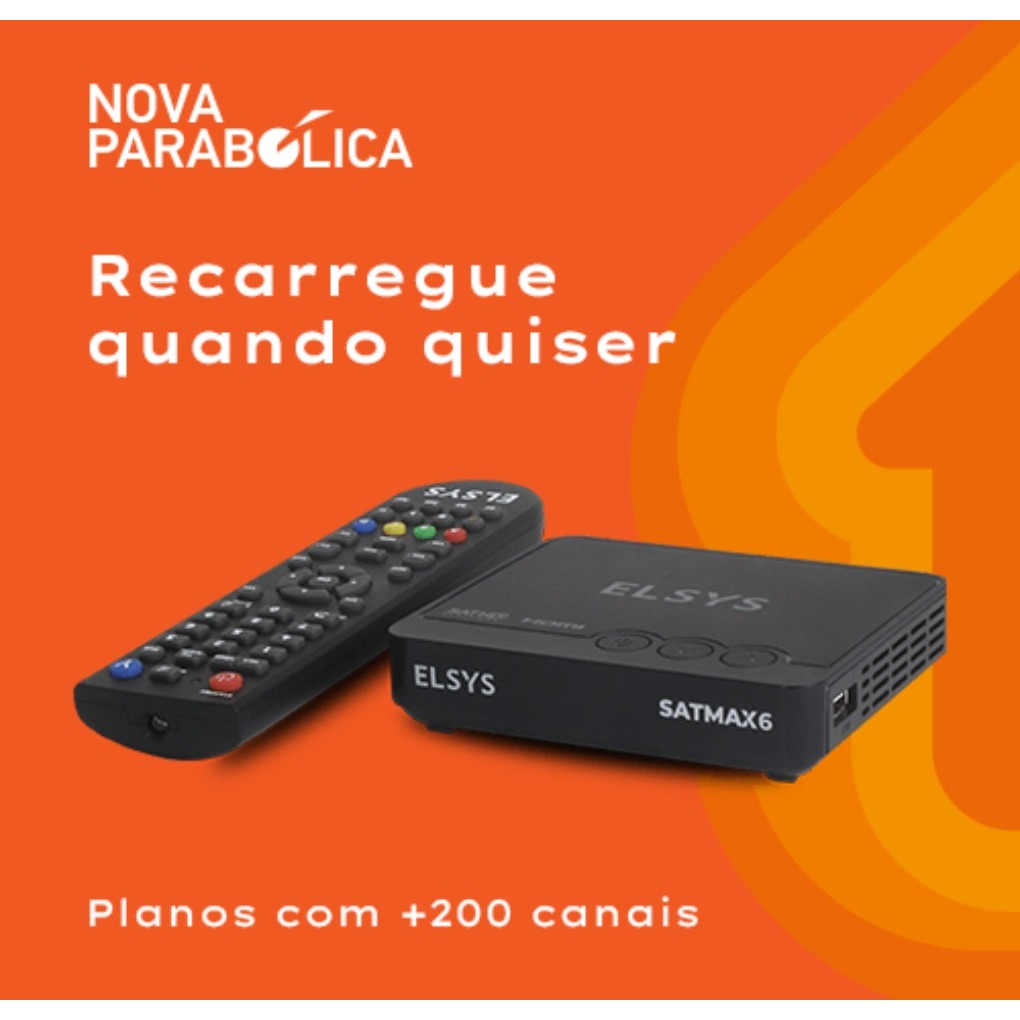 Receptor digital sem mensalidade Nova Parabólica Elsys Satmax 6 Canais ...