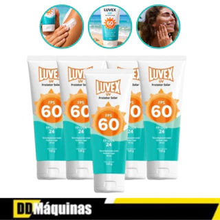 Kit com   5 Protetores  Solares  Uva Uvb Fator 60 Luvex 120g em Oferta na Shopee