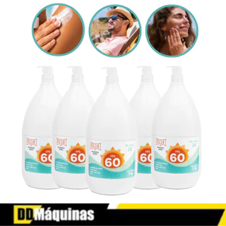 Kit com 5  Protetores Solares Uva Uvb Fator 60 Luvex 2kg em Oferta na Shopee