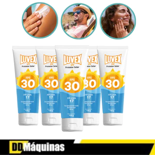 Kit com 5 Protetores Solares 120g Uv Fator 30 Uva 17 Luvex em Oferta na Shopee