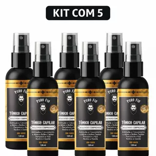 Kit 5 X Tônico Capilar Pro Barber MinoxDNACapilar Spray 120ml Crescimento Barba Cabelo Rápido Envio Imediato