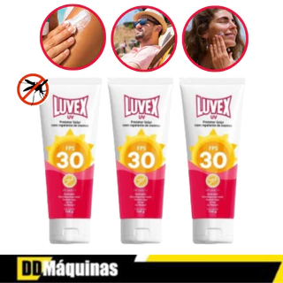 Kit com 3 Protetores Solares UV FPS 30 com Repelente 120g Luvex em Oferta na Shopee