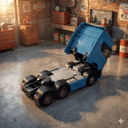 Miniatura Scania V8 R730 Caminhão de Coleção Cavalinho Mecânico Trucado Truck 1/64 Welly