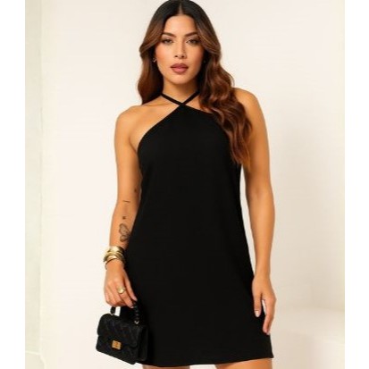 Vestido Feminino Soltinho Curto Alcinha Verão Leve Confortável Casual Frente Única Elegante