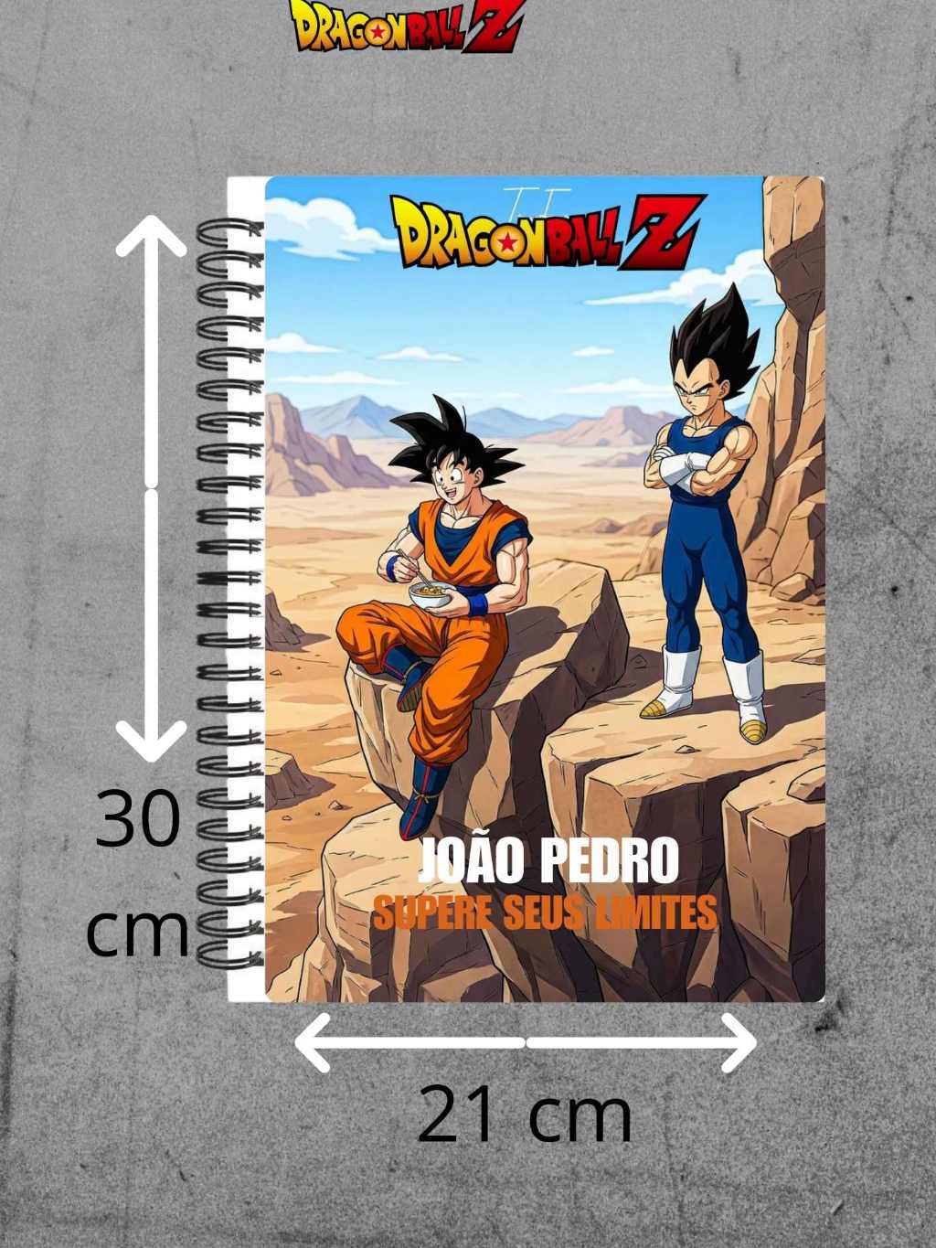 Kit Adesivo Capa Caderno A4 Dragon Ball Goku Vegeta Personalizado Anime ...
