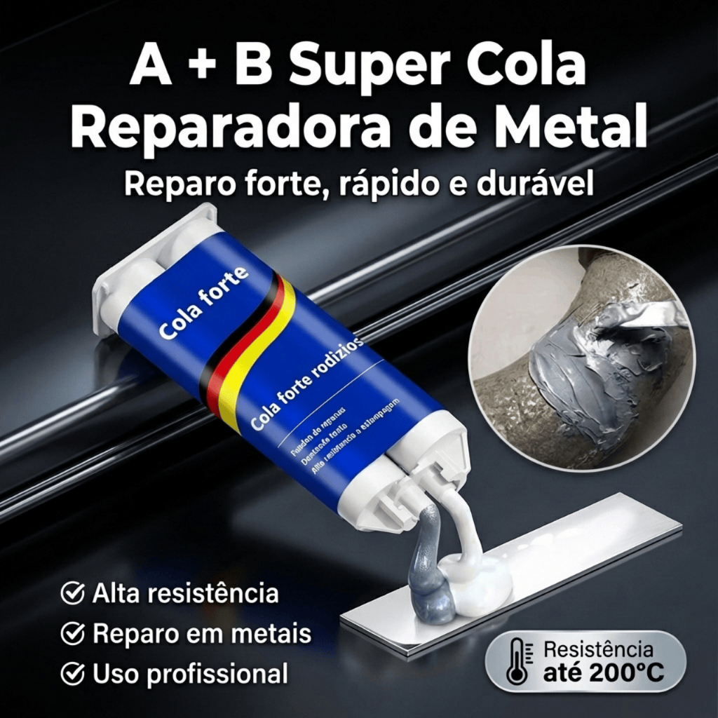 Cola Para Metal De Reparo Industrial Soldagem A Frio Resistente Ao ...