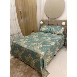 Jogo de Lençol de Casal 3 Peças Percal Flex Macio Com Toque de Algodão Suave Estampa Discreta Neutro em Oferta na Shopee