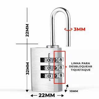 Cadeado com Senha Armario Mala de Viagem Academia Seguranca em Oferta na Shopee
