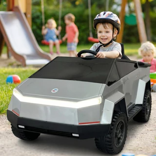 Carro Elétrico Infantil 12v Super Cyber Truck Potente Futurista Controle Remoto Bateria Recarregável