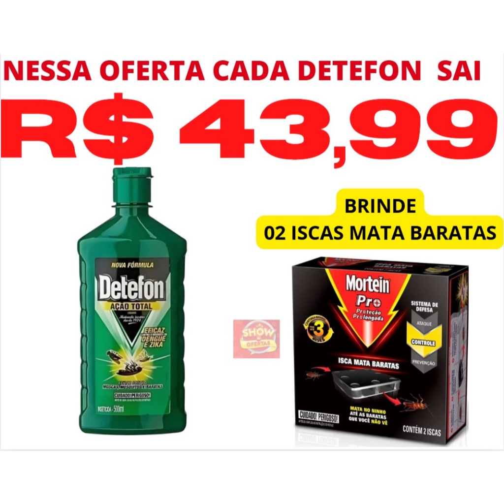 Inseticida Líquido Ação Total Detefon Frasco 500ml | Shopee Brasil