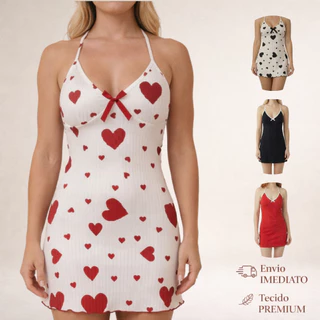 Camisola Baby Doll Feminina Sem Bojo, Costa Nua, Estilo Blogueirinha Sensual em Oferta na Shopee