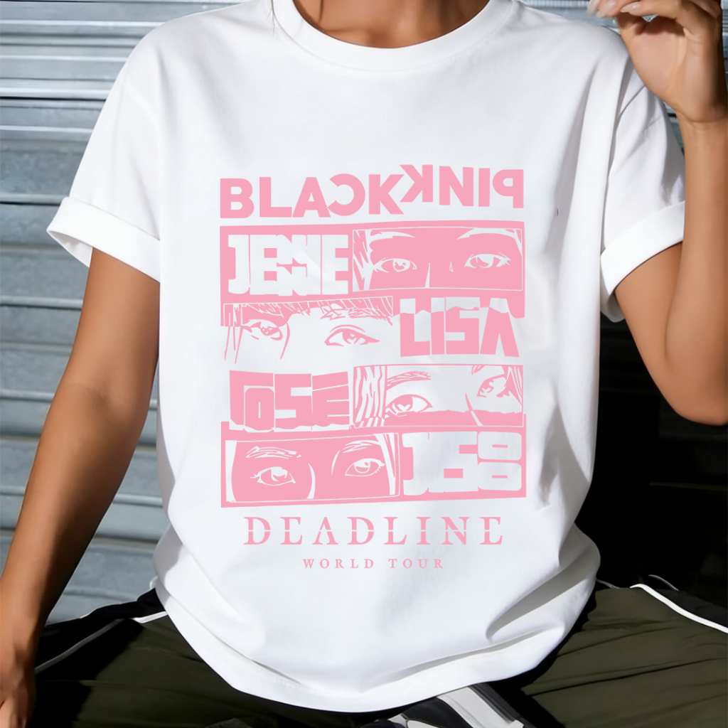 Camiseta Unissex Oversized Plus Size Feminina Masculina BlackPink
